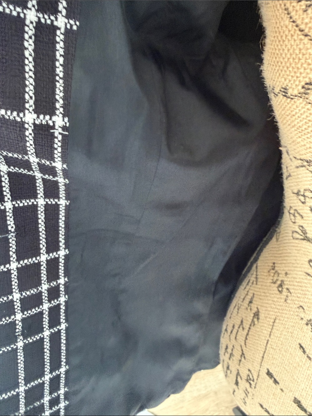 White House Black Market Black and White Windowpane Blazer - Picture 3 of 9